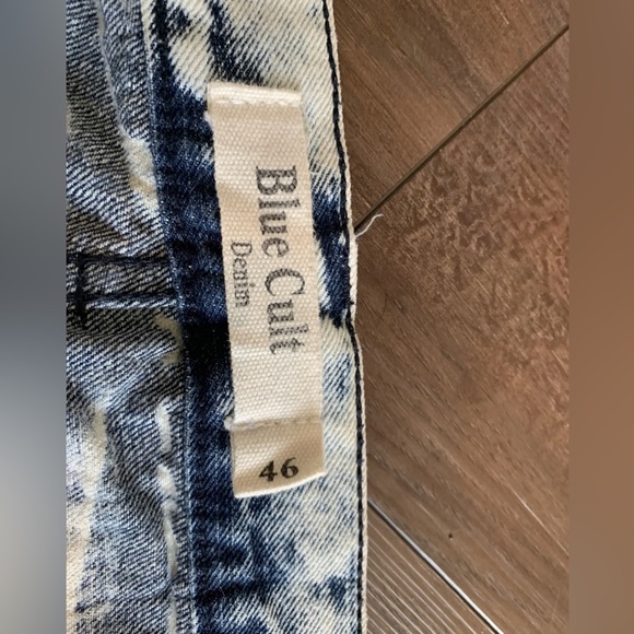 Blue Cult Jeans Men's Distressed Zipper Cargo Pockets Acid Wash Bleached 46 - Picture 4 of 4